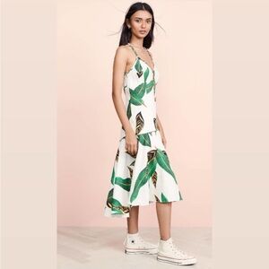 NWOT FARM RIO Amazonia Leaf Midi Dress Size XS